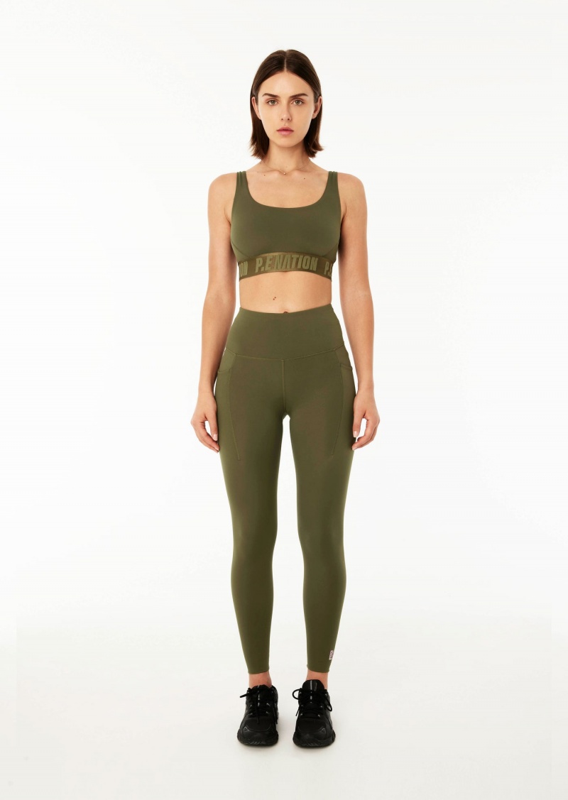 P.E Nation Recalibrate 7/8 Legging Khaki | GWEHQZC-41