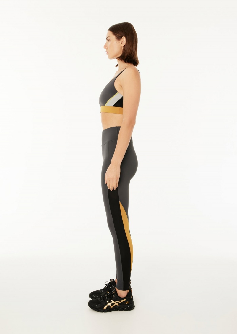 P.E Nation Riochet Full Length Legging Dark Shadow | MXFBSUD-84