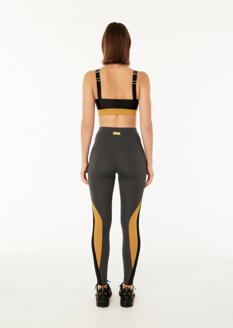 P.E Nation Riochet Full Length Legging Dark Shadow | MXFBSUD-84