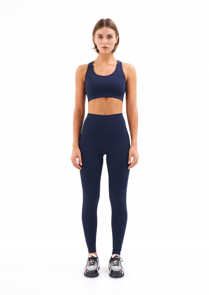 P.E Nation Rudimental Sports Bra Dark Navy | ITSXKVZ-57