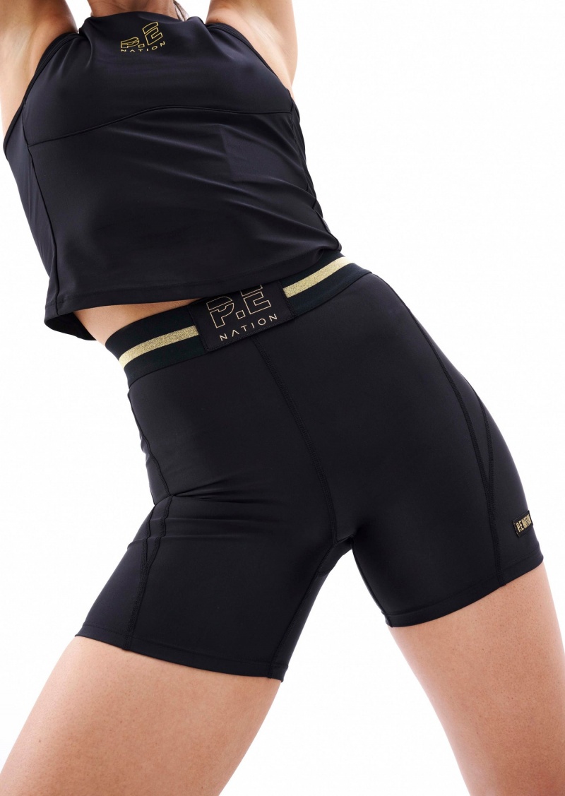 P.E Nation Runway Bike Short Black | TBLNXCH-26