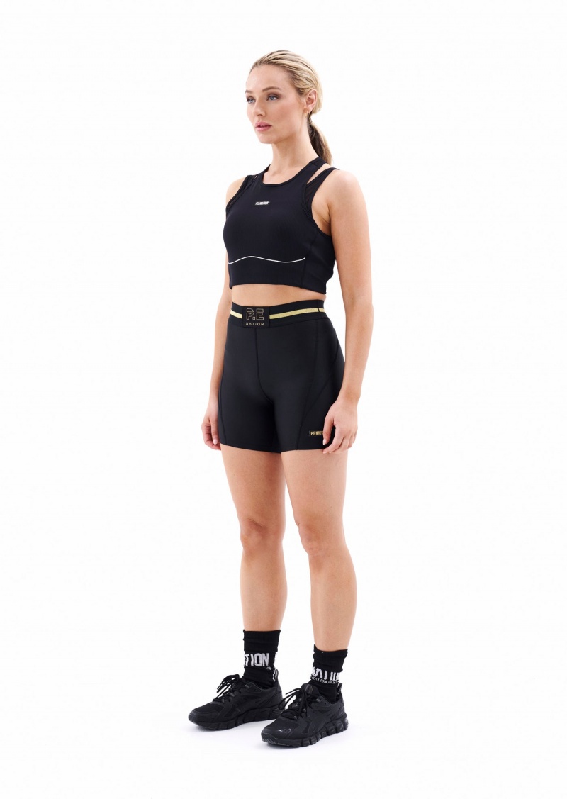 P.E Nation Runway Bike Short Black | TBLNXCH-26