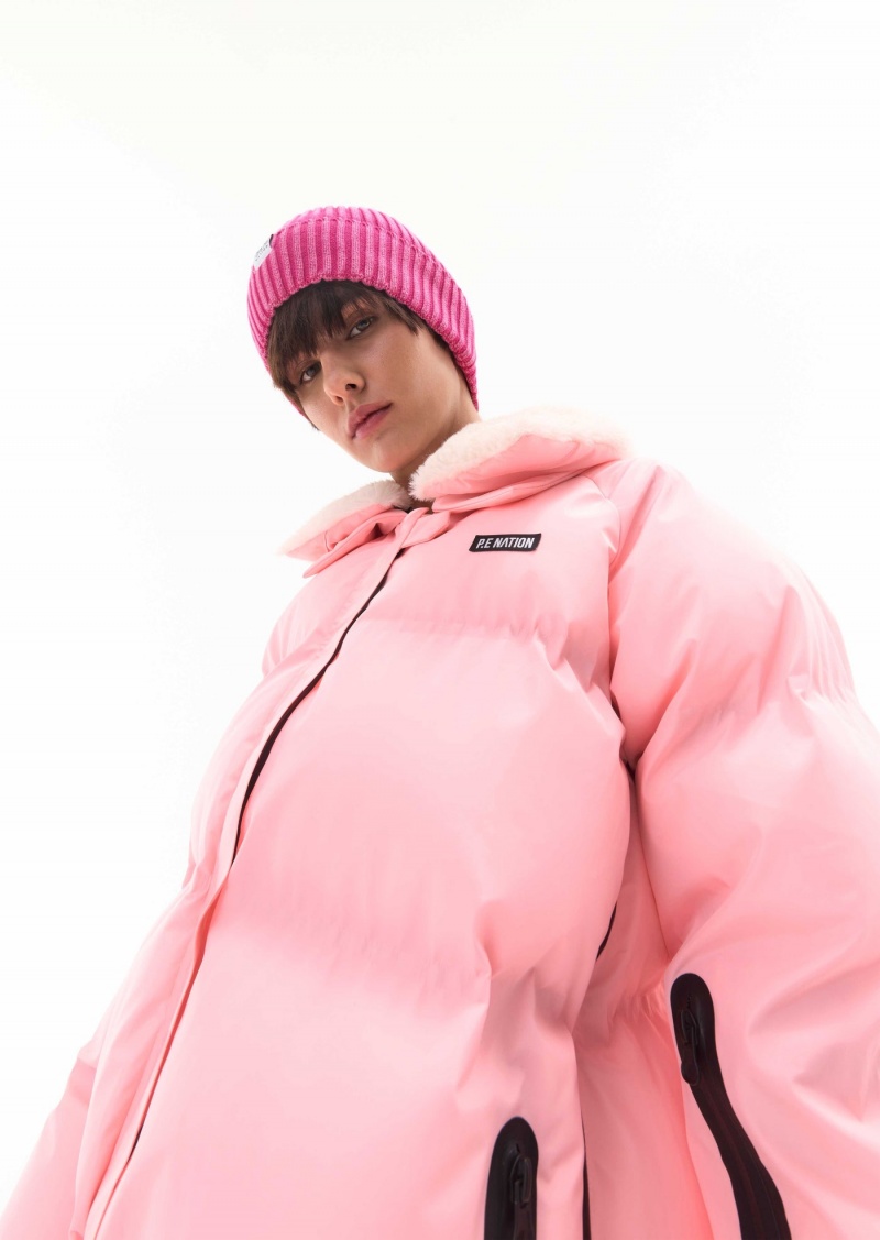 P.E Nation Saroma Snow Jacket Pastel Pink | GVFLDHU-26