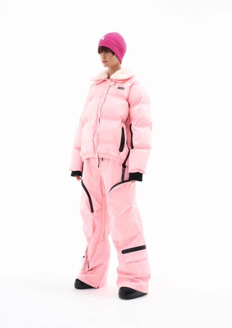 P.E Nation Saroma Snow Jacket Pastel Pink | GVFLDHU-26