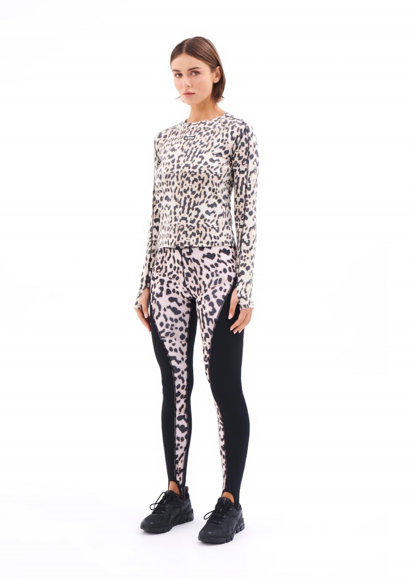 P.E Nation Slalom Printed Legging Leopard | IHKBDAE-20