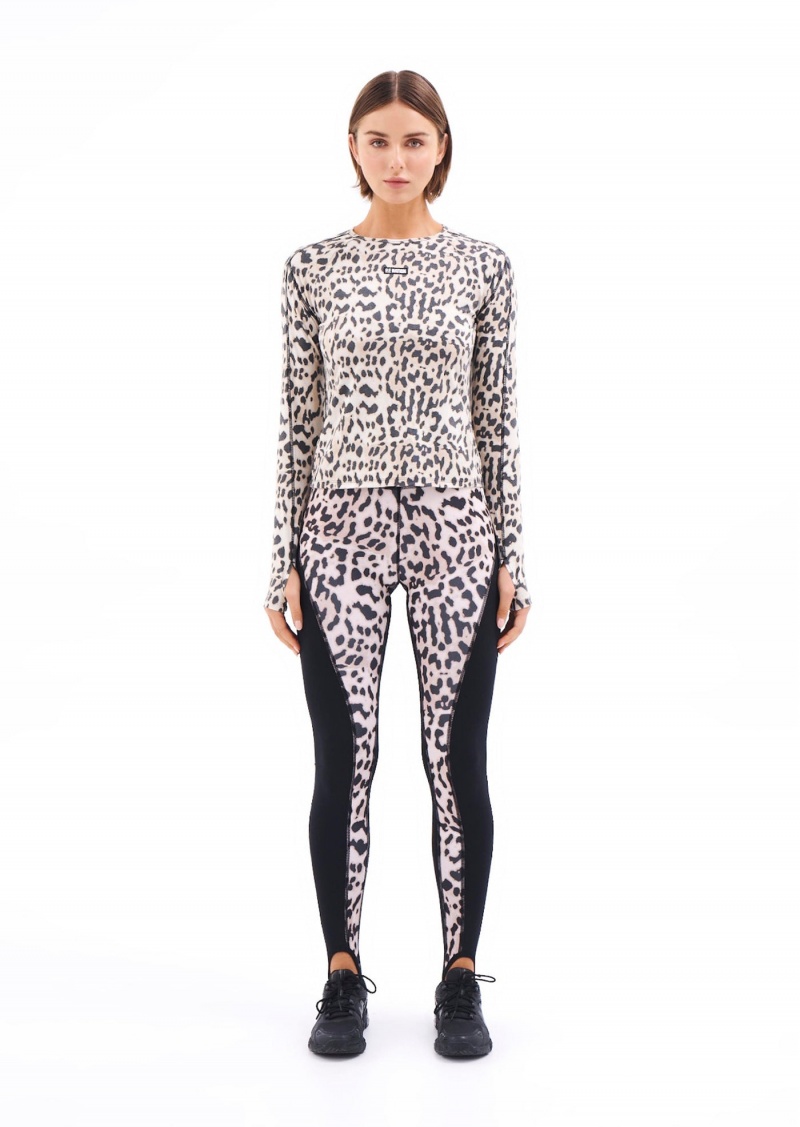 P.E Nation Slalom Printed Legging Leopard | IHKBDAE-20