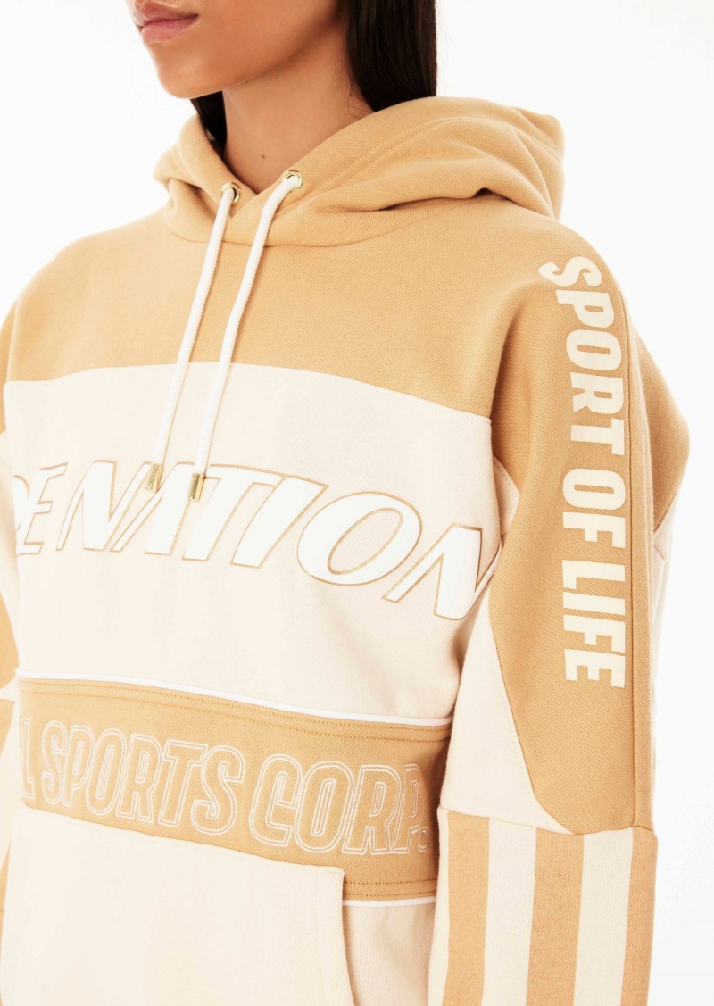 P.E Nation Surpass Hoodie Sand | RNEHYMW-80