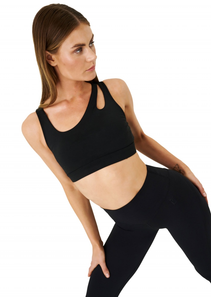 P.E Nation Valley Sports Bra Black | KTVYRNS-73