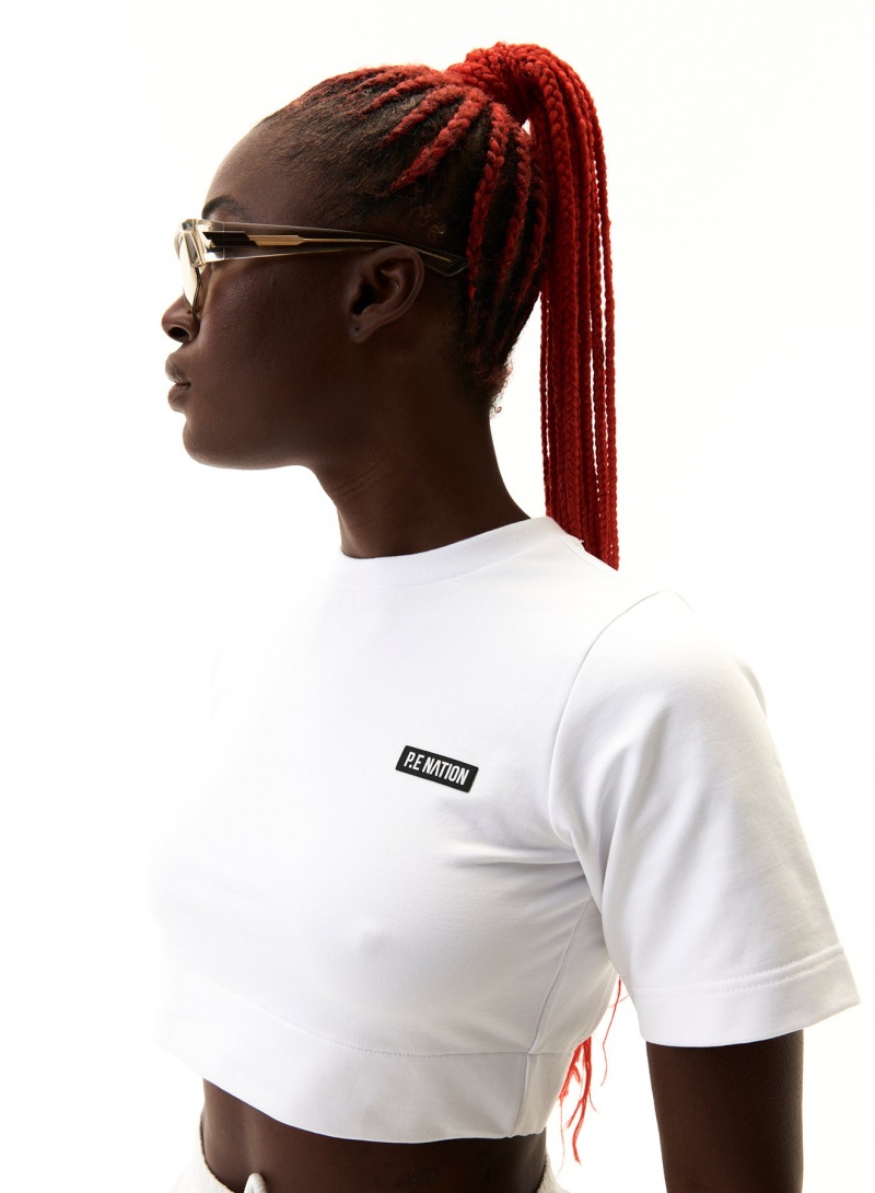 P.E Nation Volley Tee Optic White | HZVGNWA-93